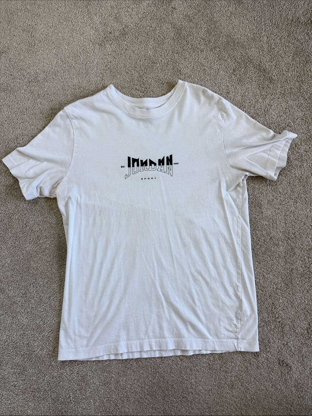 Jordan White Short Sleeve Graphic Logo Tee Dri-Fit